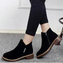 Autumn winter new boots female side ankle boots female low heel low tube student college style female ankle boots