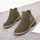 Autumn winter new boots female side ankle boots female low heel low tube student college style female ankle boots