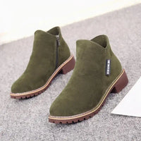 Autumn winter new boots female side ankle boots female low heel low tube student college style female ankle boots