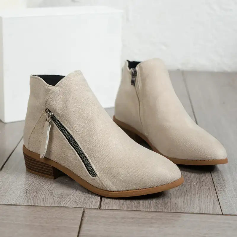 Autumn winter new boots female side ankle boots female low heel low tube student college style female ankle boots