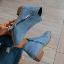 Autumn winter new boots female side ankle boots female low heel low tube student college style female ankle boots