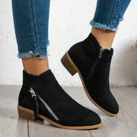 Autumn winter new boots female side ankle boots female low heel low tube student college style female ankle boots