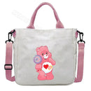 Pink Care Bear tote bag.