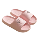 Pink bear-themed slide sandals.