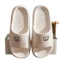 White bear-themed slide sandals.