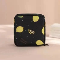 Women Sanitary Napkin Tampon Storage Bag Portable Waterproof Organizer Pouch Cartoon Pattern Sanitary Napkin Bag
