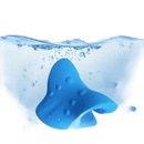 Blue silicone nose shaper.
