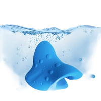Blue silicone nose shaper.