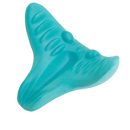 Blue polyurethane neck massager.