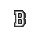 Layered letter B.