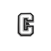 Letter ’G’ charm with layered borders.
