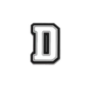 Letter ’D’ charm with layered trim.