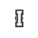 Letter ’I’ shoe charm.