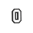 Octagonal number zero with layered borders.