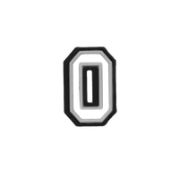 Octagonal number zero with layered borders.