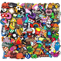 Assorted colorful shoe charms.