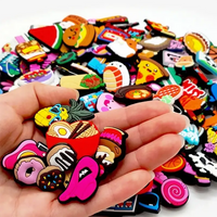Food-themed shoe charms.
