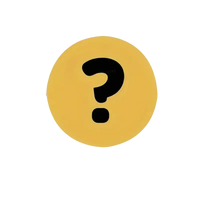 Yellow circle with black question mark.
