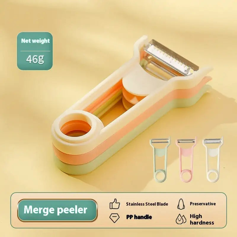 Cheese & Veggie Grater Pro: 3-in-1 Handy Tool - Three in one peeler