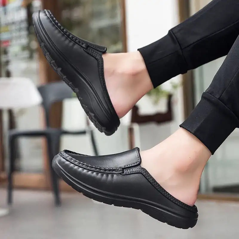 Men Chef Shoes Business Slippers Waterpoof Cover Toe Fashion Casual Daily Plus Size EVA Slippers Indoor