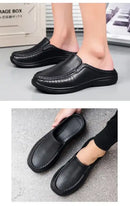 Men Chef Shoes Business Slippers Waterpoof Cover Toe Fashion Casual Daily Plus Size EVA Slippers Indoor