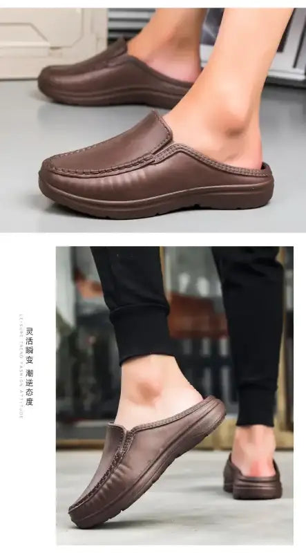 Men Chef Shoes Business Slippers Waterpoof Cover Toe Fashion Casual Daily Plus Size EVA Slippers Indoor