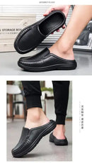 Men Chef Shoes Business Slippers Waterpoof Cover Toe Fashion Casual Daily Plus Size EVA Slippers Indoor