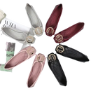 Arrangement of colorful ballet flats.