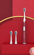 Ultrasonic Rechargeable Toothbrush - Red