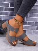 Women Summer Lightweight Hollow Sandals High Heels New Dress Chunky Open Toe Slippers Female 2024 Casual Slingback