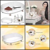 White New Drawer Makeup Storage Box Dormitory Finishing Plastic Shelf Cosmetics Skin Care Dressing Table Desktop