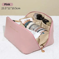 Large Capacity Cosmetic Bag Cosmetic Storage Bag PU Leather Portable Travel Toiletry Bag Women Cosmetic Bag Toiletries