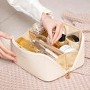 Large Capacity Cosmetic Bag Cosmetic Storage Bag PU Leather Portable Travel Toiletry Bag Women Cosmetic Bag Toiletries