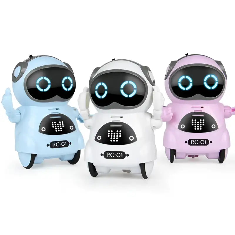 Childrens Mini Robot Army Three Toy Robots Easy To Use Features