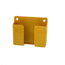 Yellow plastic wall mount phone storage box for Phoneplugbox Wall Mount Wizard