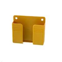 Yellow plastic wall mount phone storage box for Phoneplugbox Wall Mount Wizard