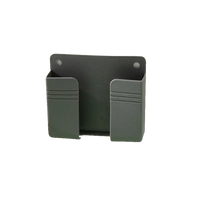 Gray plastic wall mount phone organizer from Phoneplugbox Wall Mount Wizard, super trendy