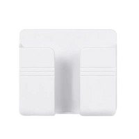 White plastic wall organizer for wall mount phones on Phoneplugbox Wall Mount Wizard