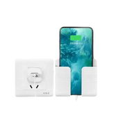 Wall mount phone charging holder on Phoneplugbox Wall Mount Wizard, punch free wall mount