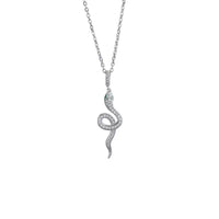 Chilled Serpent Silver Necklace - White Gold Color / 925 Silver