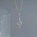 Chilled Serpent Silver Necklace - White Gold Color / 925 Silver