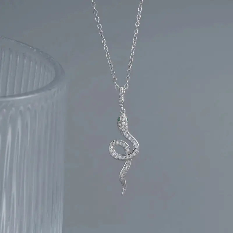 Chic Silver Snake Pendant your Educational Charm