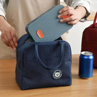Insulated Lunch Bag Women Kids Cooler Bag Thermal Bag Portable Ice Pack Tote Canvas Food Container Food Picnic Bags