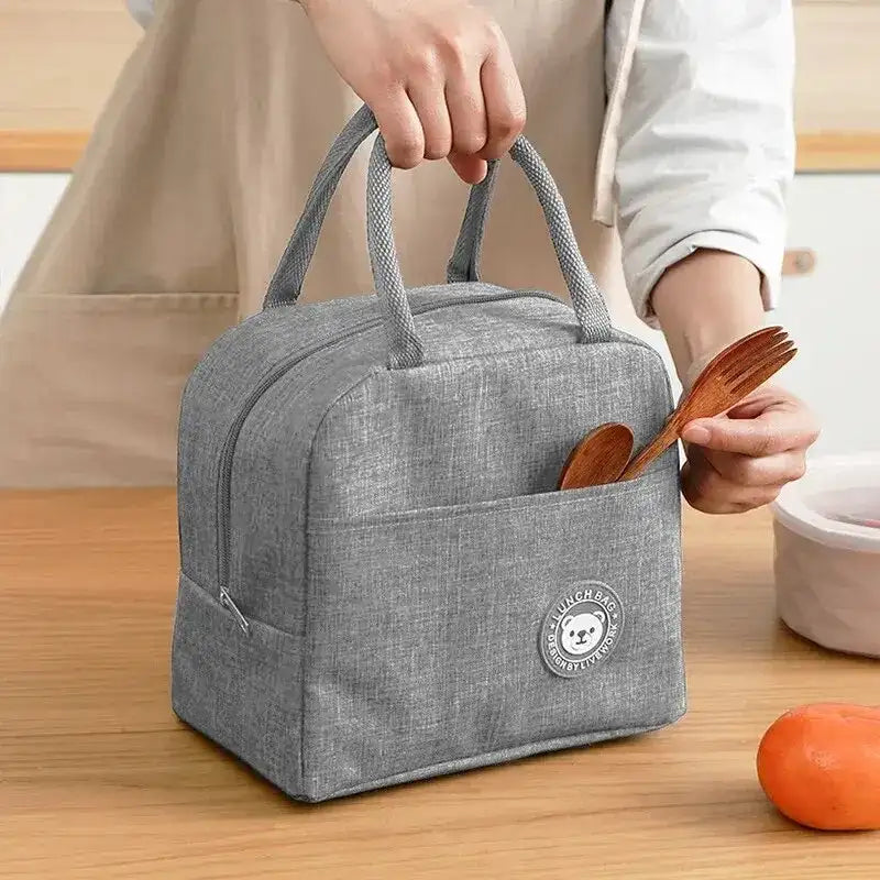 Insulated Lunch Bag Women Kids Cooler Bag Thermal Bag Portable Ice Pack Tote Canvas Food Container Food Picnic Bags