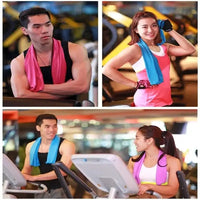 Clearance_Quick Drying Cooling Towel Soft Breathable Chilly Sweat Absorption Cold Towel with Storage Box Sports Running