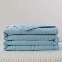 Fiber Summer Cooling Air Conditioning Blanket - blue / 100X150cm
