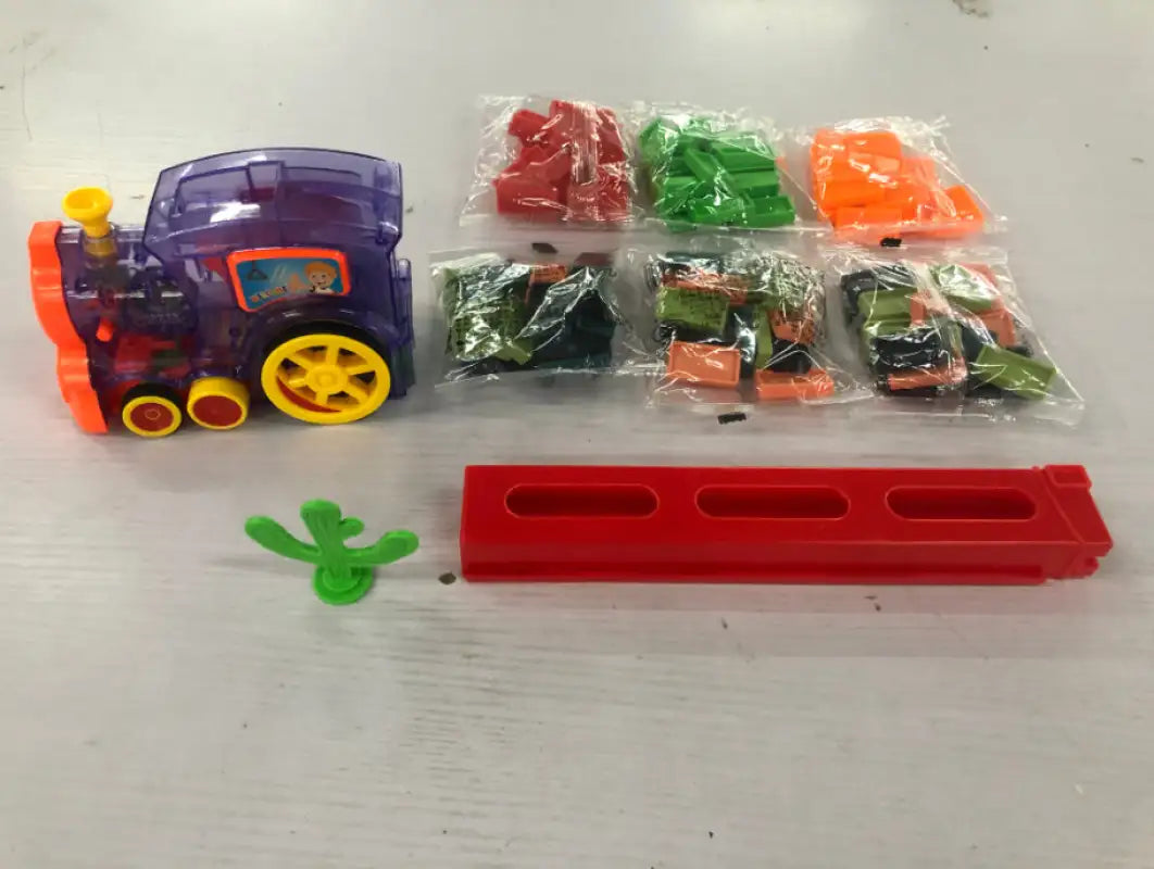 Domino Dash Express™ Electric Train Set for Kids - Purple / 120PCS