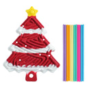 Christmas Tree Decompression Plate Space Sensory Children’s Educational Toys - Red White Color Matching