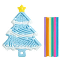 Christmas Tree Decompression Plate Space Sensory Children’s Educational Toys - Blue White Color Matching