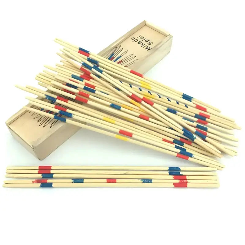 Classic Wooden Stick Mayhem Mikado Spiel 80s Toy Fun